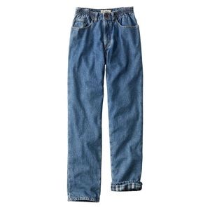 Women's L.L. Bean Flannel Lined Double L Jeans- Ultra High-Rise Comfort Waist